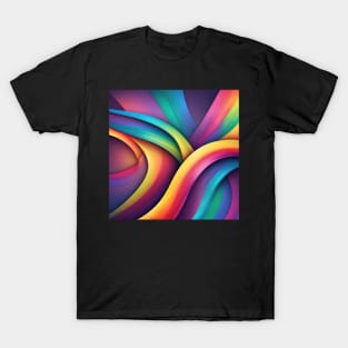 Abstract LGTB curved lines T-Shirt